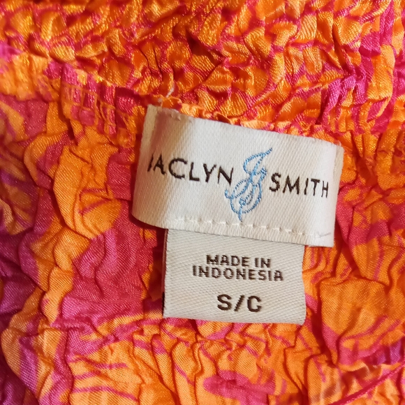 🛍️ BUNDLE ONLY🛍️Jaclyn Smith Orange and Pink Textured Popcorn Tank Top - Picture 6 of 7